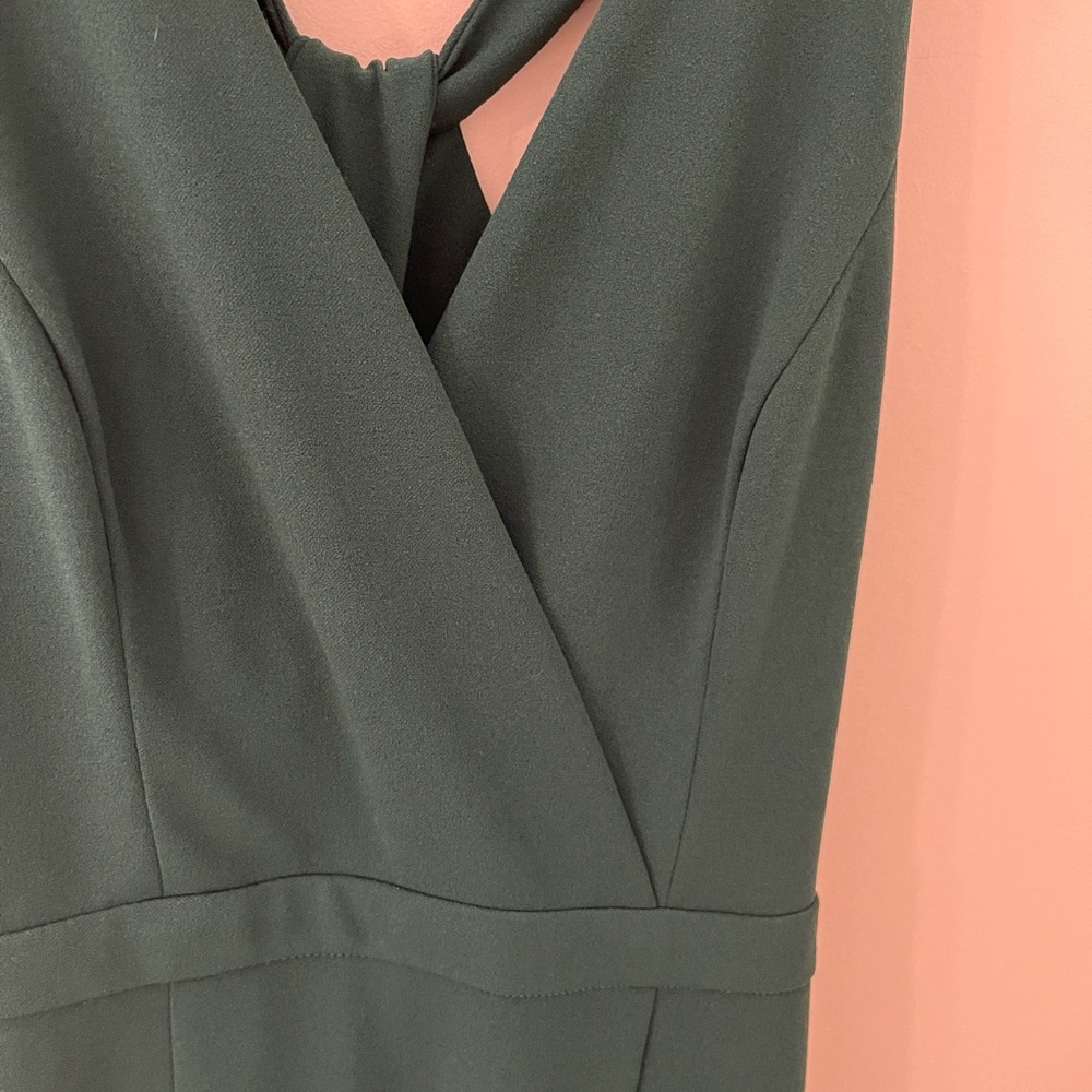 LULUS Green V Neck Twist Back Skater Maxi Length Prom Dress XS NWOT - Picture 7 of 10
